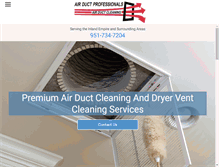 Tablet Screenshot of airductpros.com